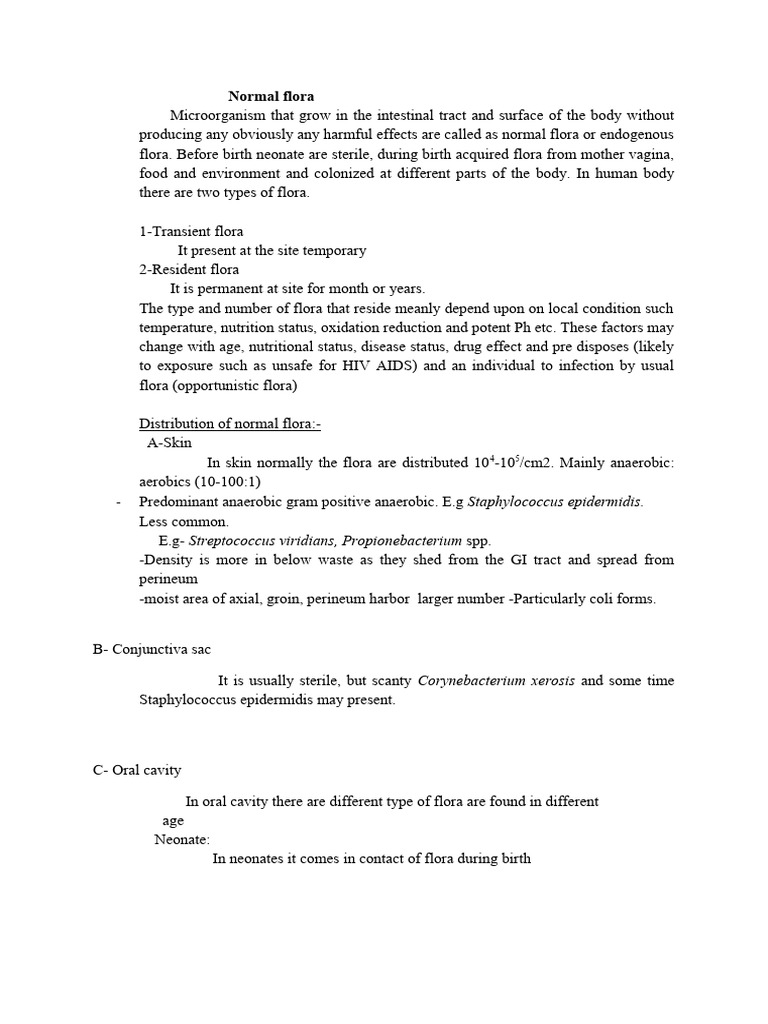 8 normal flora pdf bacteria infection