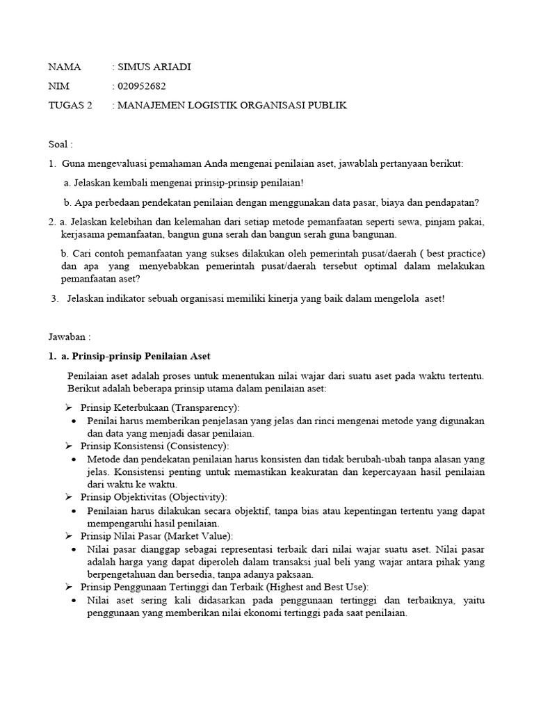 Tugas 2 Manajemen Logistik Organisasi Publik Pdf