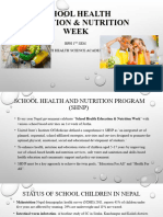 School Health Education & Nutrition Week