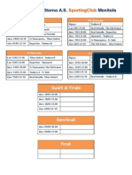 Calendario Di Ritorno A.S. SportingClub Monitola