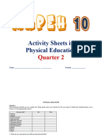 Second Quarter Acivity Sheets in PE