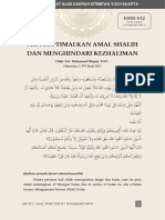Edisi 412 - 240523 - Muhamad Mujari - Mengoptimalkan Amal Shalih Dan Menghindari Kezhaliman