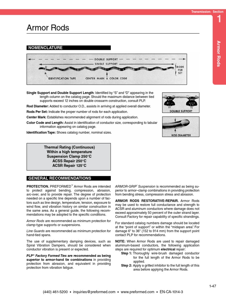 PLP Armor Rod | PDF | Electricity | Building Engineering