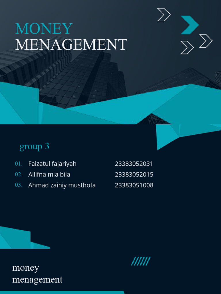 Money Management Functions and Objectives | PDF | Career & Growth