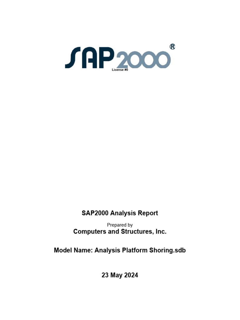 SAP2000 Analysis Report for Shoring | PDF