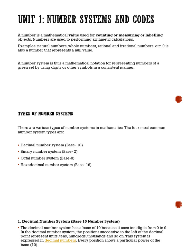 Unit 1 | PDF | Numbers | Decimal