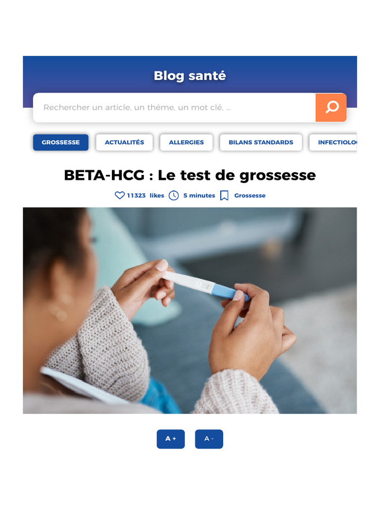 Test de grossesse Comprendre la BETAHCG PDF Grossesse Médecine — free download