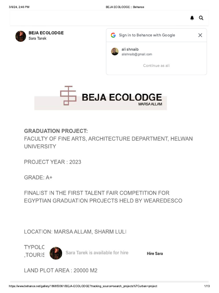 Beja ecolodge behance pdf