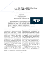 Comparison of IEC 479 1 and IEEE STD 80 On Grounding Safety Criteria