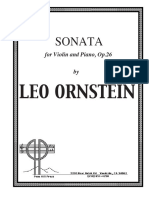 Ornstein, Leo - Violin Sonata No. 1 Op. 26