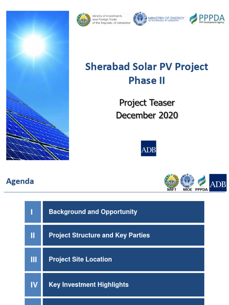 Sherabad Solar PV Project | PDF | Solar Power | Public–Private Partnership