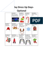 December Holiday Dress Up Days - Optional