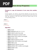 Program to Copy All Elements of One Array Into Another Array