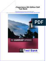 Full Leadership Experience 6Th Edition Daft Test Bank Online PDF All Chapter