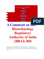 CIPRA Biotechnology Regulatory Authority of India