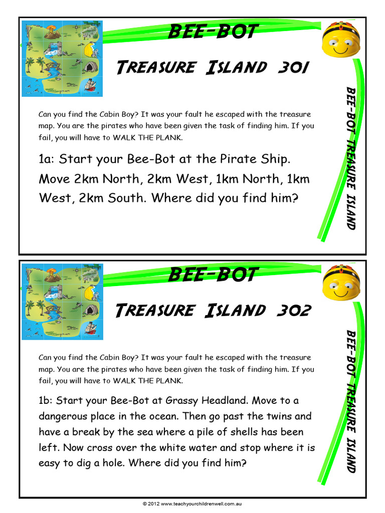 Bee-Bot Treasure Island Adventure | PDF | Treasure Island