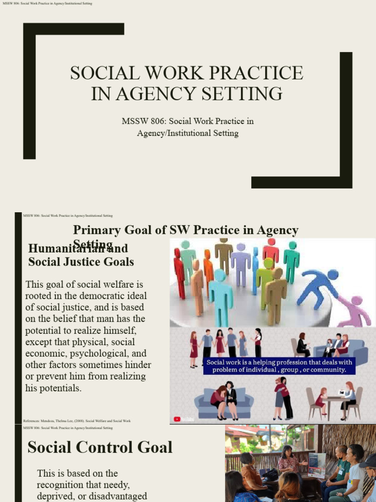 Social Work in Agency Settings | PDF | Social Work | Welfare