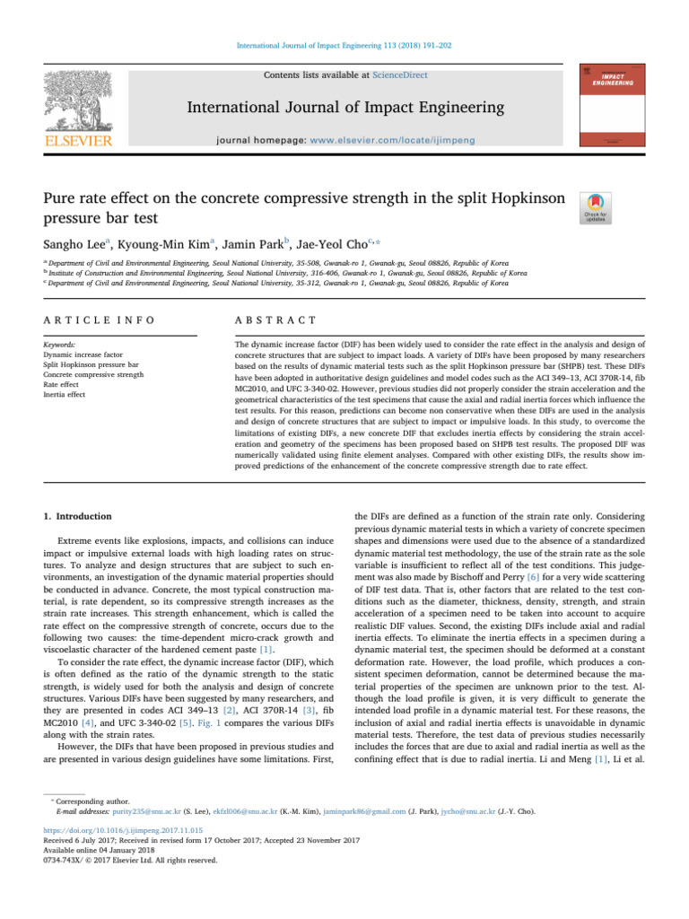 Concrete Compressive Strength Rate Effect | PDF | Strength Of Materials ...