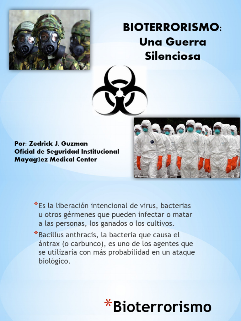 Bioterrorismo: Amenazas y Respuesta | PDF | Bioterrorismo | Ántrax