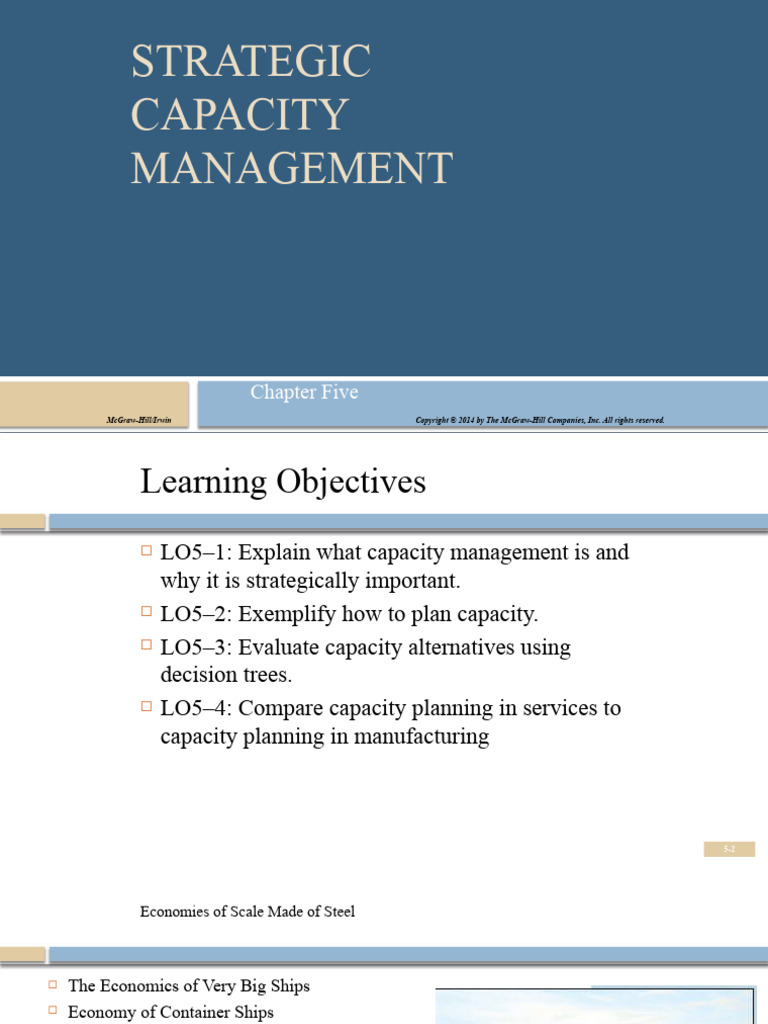 Strategic Capacity Management Ppt Lecture Ppk Pdf Demand Economies
