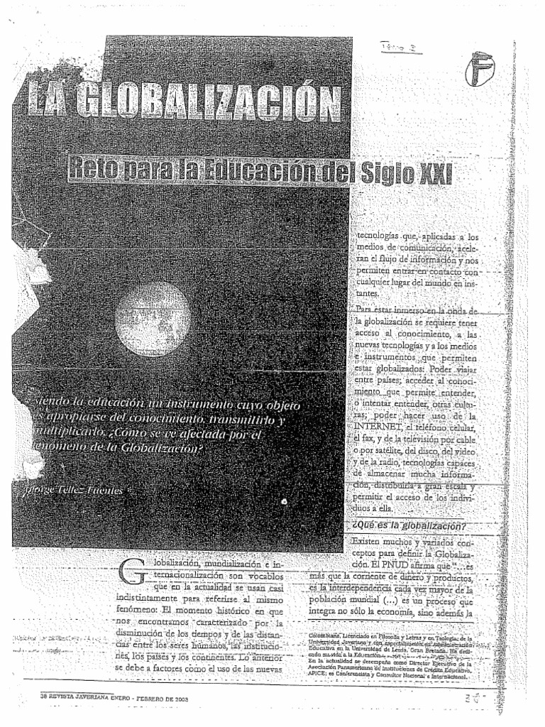 La Globalizacion Pdf