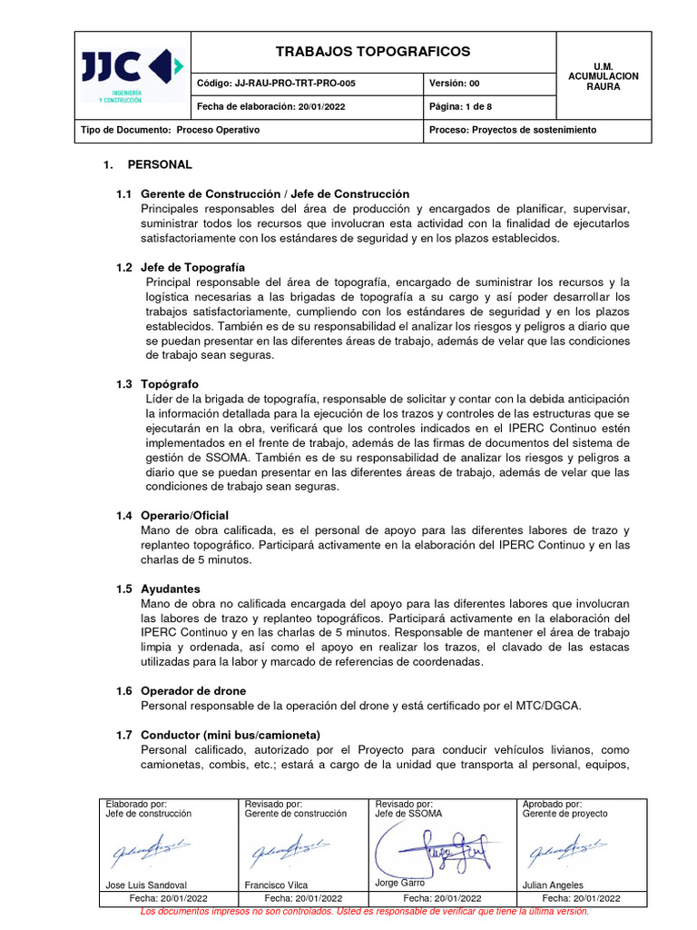 Proceso de Trabajos Topográficos en Raura | PDF | Topografía ...