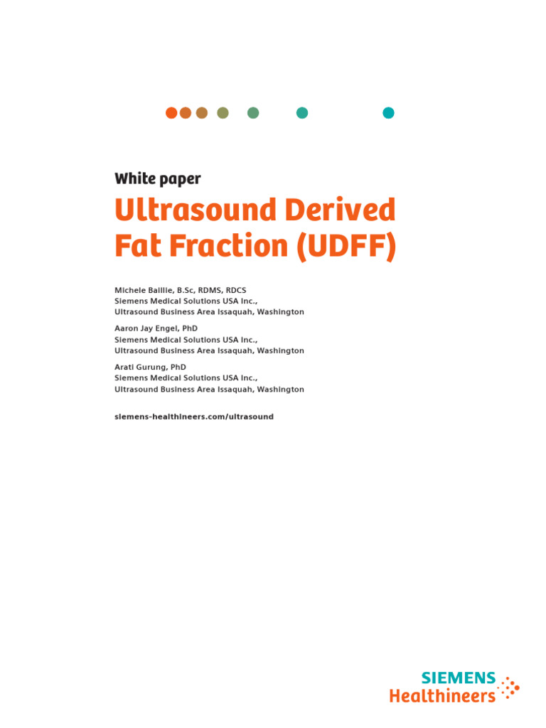 Ultrasound Derived Fat Fraction | PDF | Liver | Receiver Operating ...