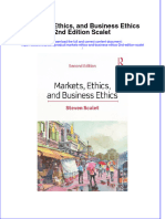 Full Ebook of Markets Ethics and Business Ethics 2Nd Edition Scalet Online PDF All Chapter