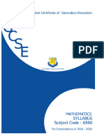 EGCSE Mathematics 2024-2026 Syllabus