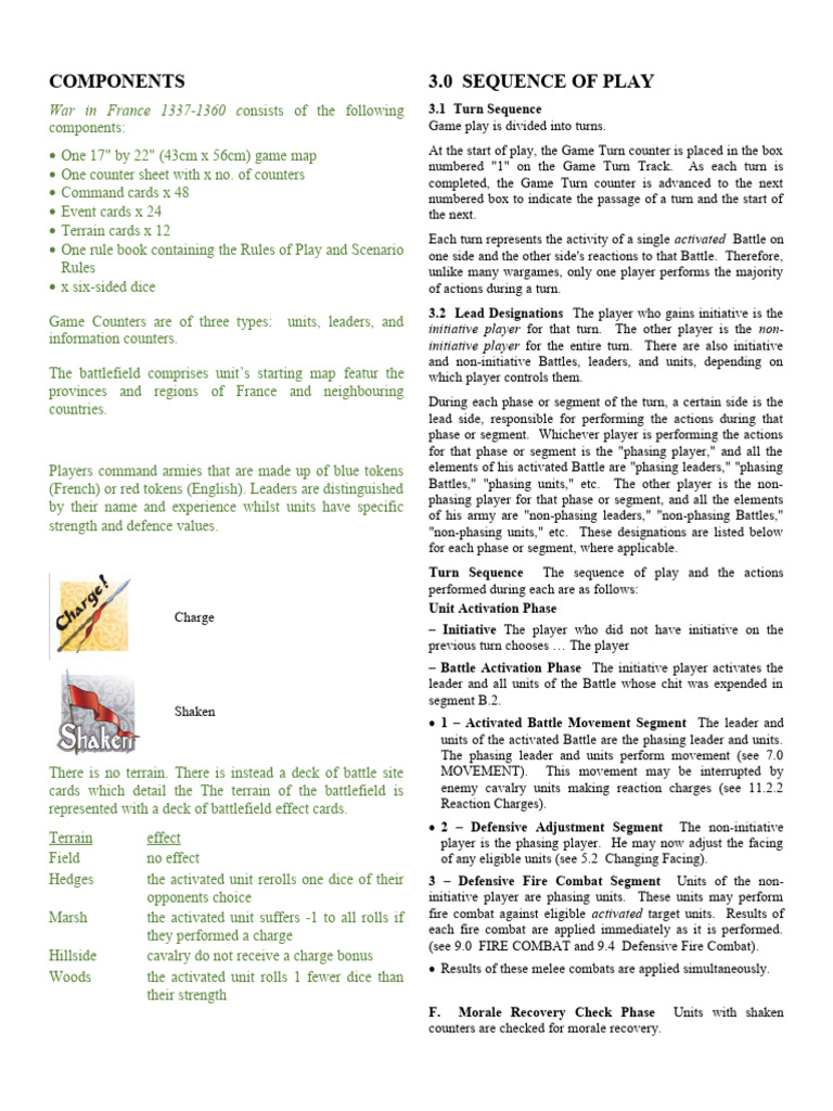 REVISION Wallace's War Rules v3 | PDF | Cavalry | Battles
