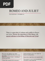 Romeo and Juliet and Pyramus & Thisbe Comparison Contrast Title Author ...