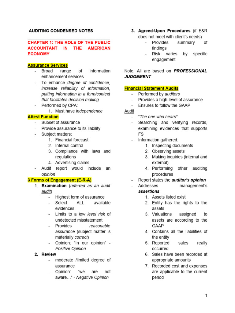 Overview of Auditing Principles and Ethics | PDF | Audit | Internal Control