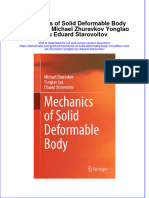 Full Ebook of Mechanics of Solid Deformable Body 1St Edition Michael Zhuravkov Yongtao Lyu Eduard Starovoitov Online PDF All Chapter