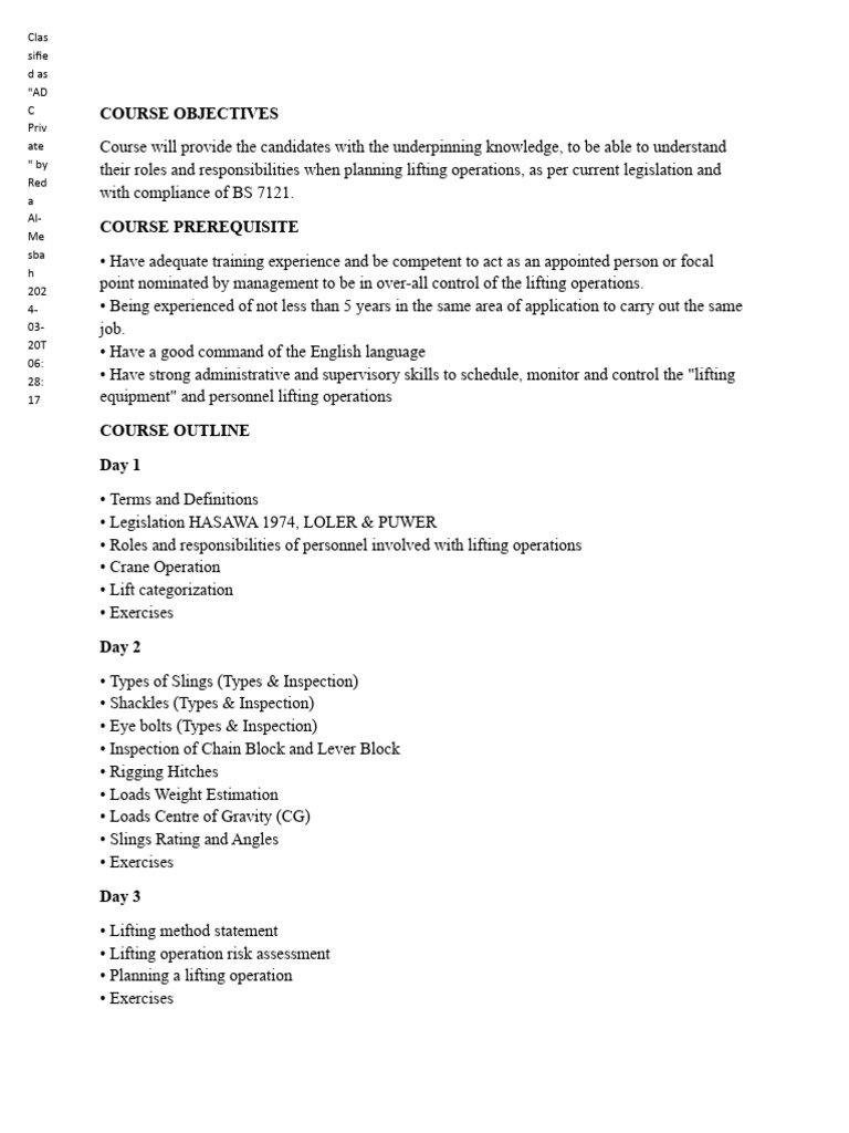 What Is An Appointed Person Lifting Operations