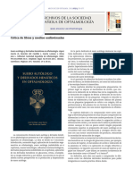 Archivos DE LA Sociedad Española DE Oftalmología: Crítica de Libros y Medios Audiovisuales