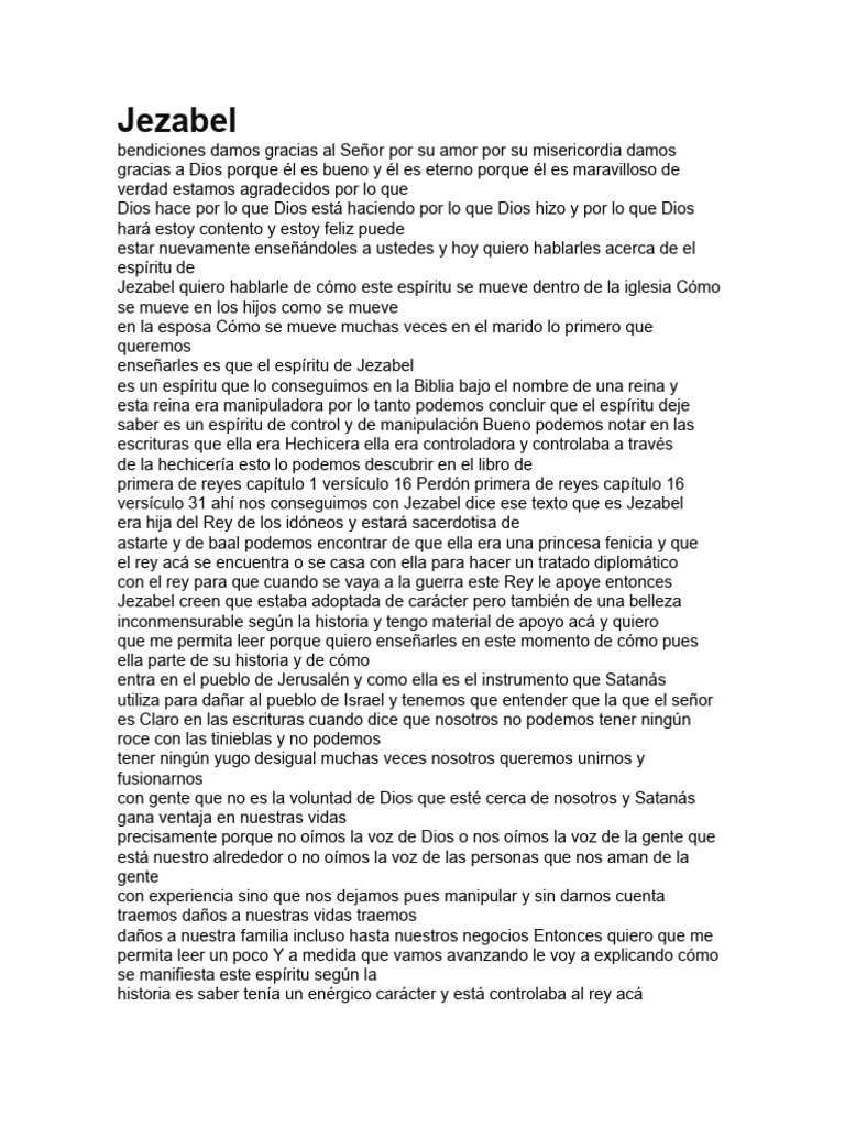 Jezabel PDF Oración Profeta