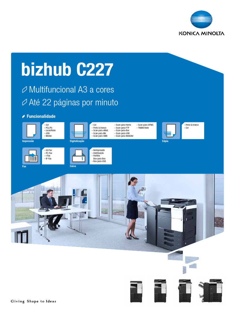 Ficha Tecnica Bizhub c227 PDF USB