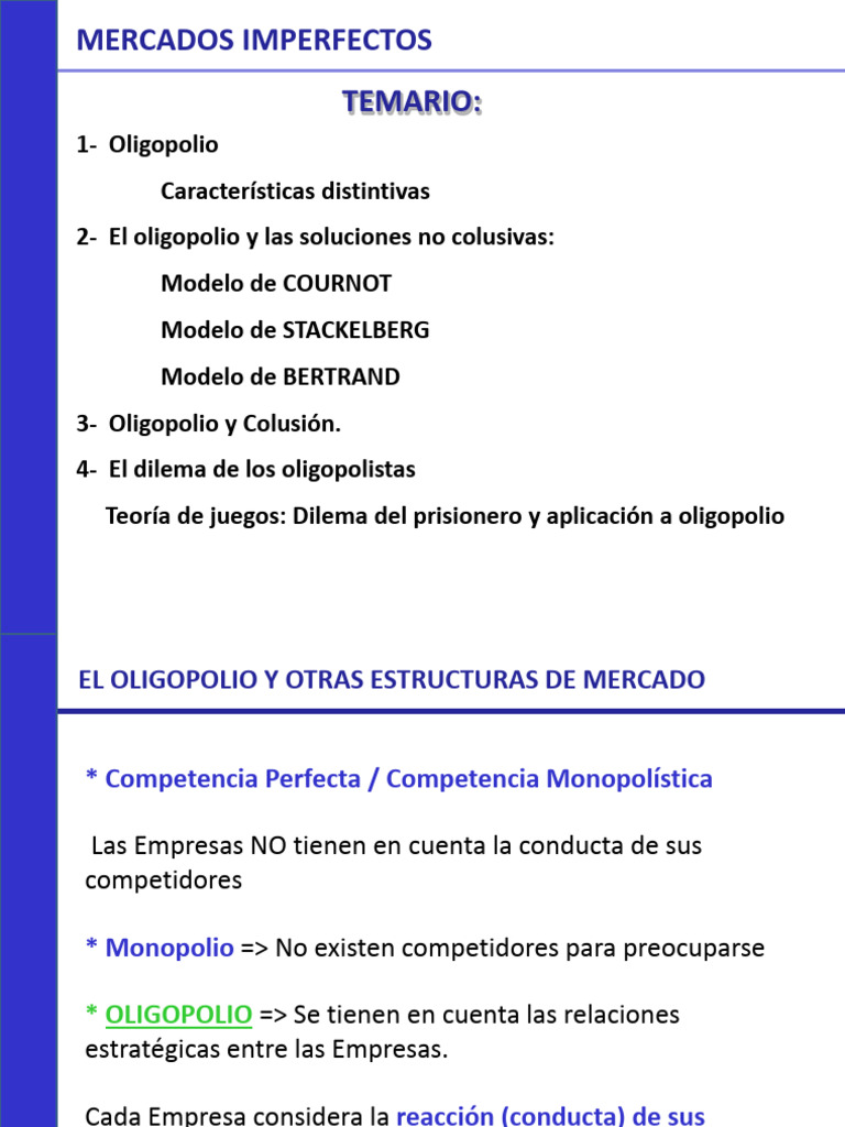 Clase 10 - Oligopolio | PDF | Oligopolio | Monopolio