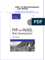 Full Ebook of PHP and Mysql 174 Web Development Luke Welling Online PDF All Chapter