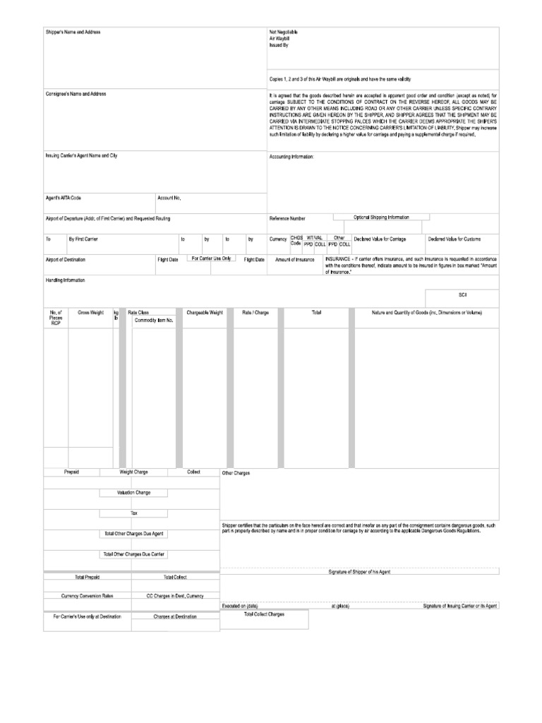 Air Waybill Pdf1 | PDF