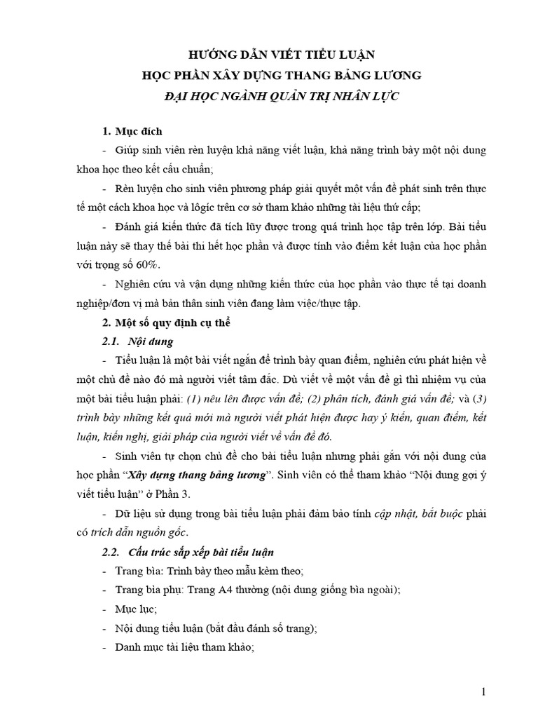 0 Huong Dan Viet Tieu Luan Nl2020 Pdf
