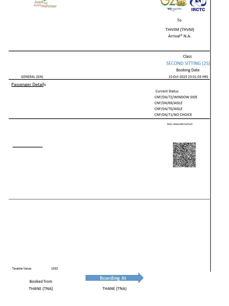 CNF Ticket Booking Confirmation Details | PDF | Identity Document