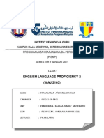 English Language Proficiency 2 (WAJ 3103) : Institut Pendidikan Guru Kampus Raja Melewar, Seremban Negeri Sembilan