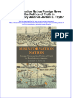 Full Ebook of Misinformation Nation Foreign News and The Politics of Truth in Revolutionary America Jordan E Taylor Online PDF All Chapter
