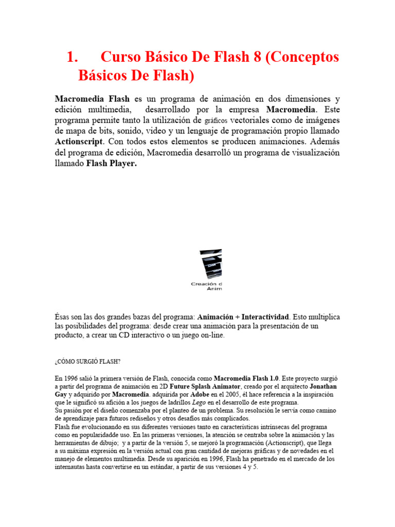 Curso Básico de Adobe Flash 8 | PDF | Adobe Flash | Informática