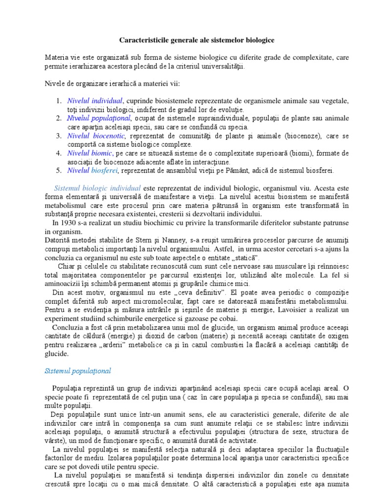 Sisteme Biologice | PDF