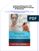 Full Ebook of Managing Human Resources 17Th Edition Scott Snell Shad Morris George W Bohlander 2 Online PDF All Chapter