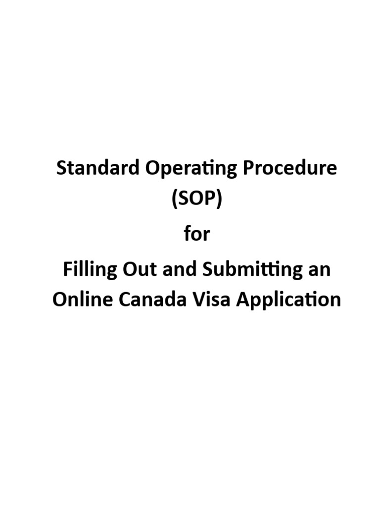 Canada Visa Application SOP Guide | PDF | Travel Visa | Authentication