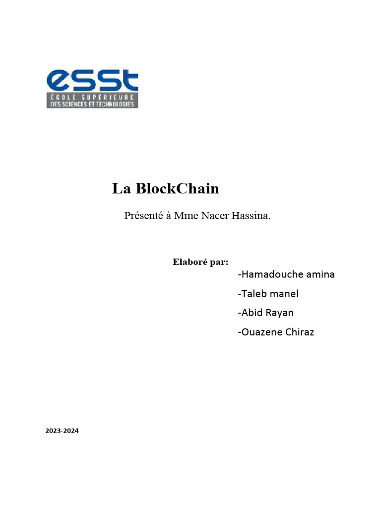Signature électronique sur blockchain | PDF | Public-key cryptography ...
