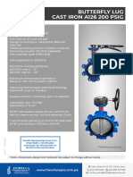 Butterfly Lug Cast Iron A126 200 Psig: Note: Dimensions, Design and Materials Are Subject To Change Without Notice